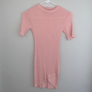 Short sleeve pink dress